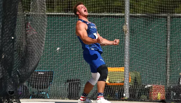 Texas Tanner repeated as the Mountain West Outdoor Athlete of the Year in 2026.