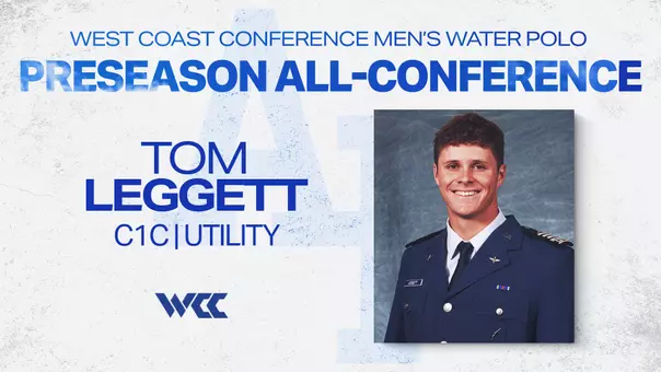 Tom Leggett 2026 preseason All-WCC men's water polo team graphic