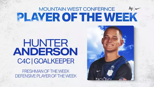 Hunter Anderson smiles warmly for Player of the Week graphic