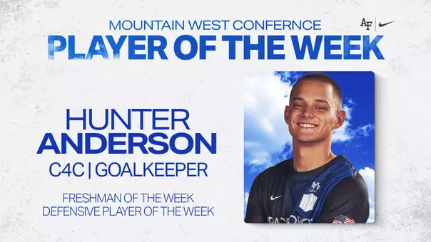 Hunter Anderson smiles warmly for Player of the Week graphic