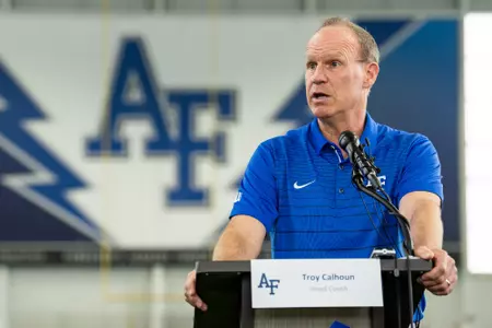 Head Coach Troy Calhoun from Air Force Football Media Day, Aug. 4, 2026