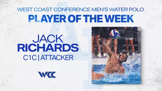 Jack Richards WCC water polo player of the week Sept. 29, 2026