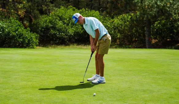 Jack Halloran makes a putt at the Gene Miranda Falcon Invitational