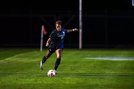 Jordan Dillingham moves the ball upfield against UC Davis