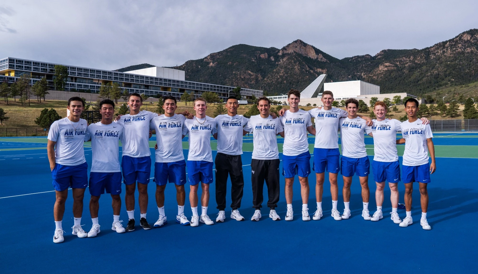 Air Force men's tennis team photo before 2026 Bedford Cup