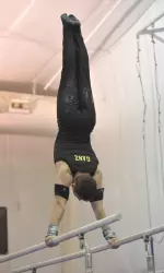 Alex Ganz turned in a career-high 81.2 in first in all-around