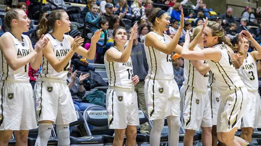 women's basketball team celebration