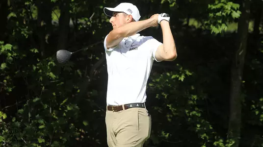 Tom Katsenes tees off during the Army-Navy match in 2018.