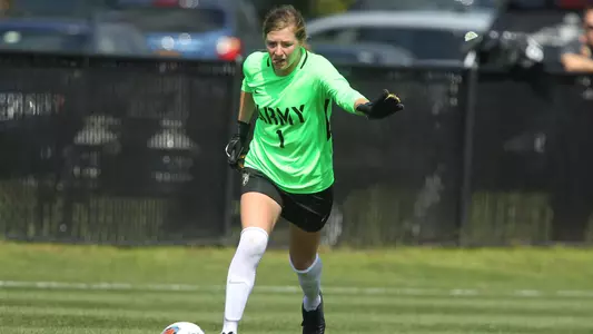 Sydney Cassalia taking a free kick against Binghamton