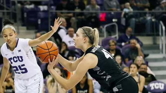 Madison Hovren shoots a free throw at TCU on Dec. 2.