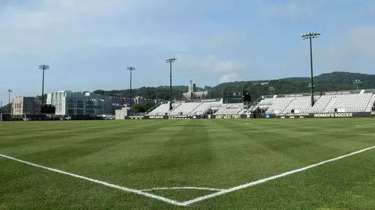 Malek Stadium at Clinton Field from the left corner looking toward the stands and the press box.