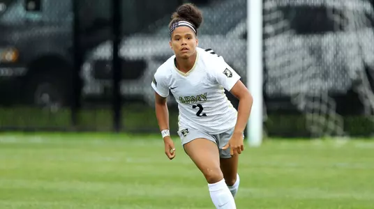Nikiay Comer playing soccer vs. Marshall