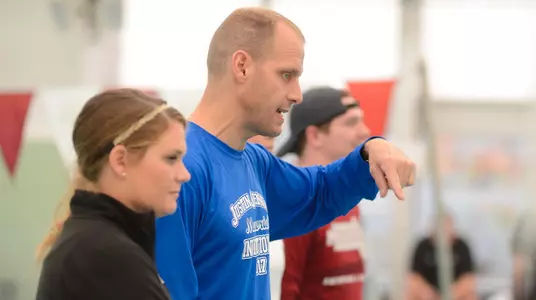 Chris Waters coaching at Colgate