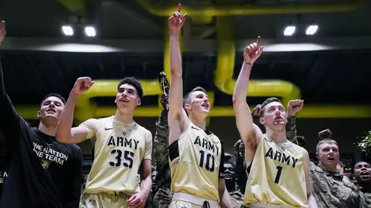 Army celebrates after its home win over Navy