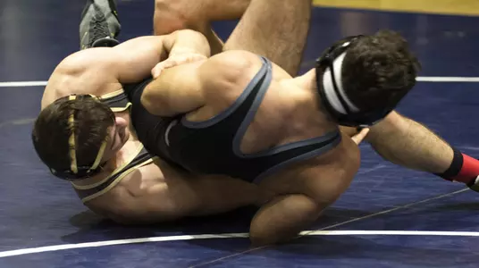 Noah Stewart wrestling at the Black Knight Invite