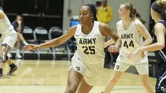 Jess Rawls plays defense during Army's win over Connecticut College on Dec. 30, 2018