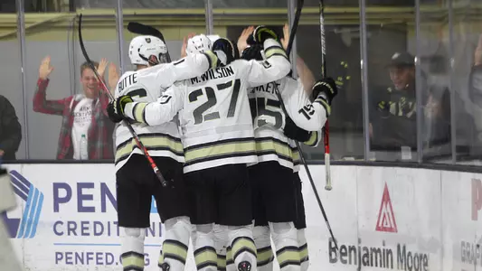 Hockey Team Celebrated after Union Goal