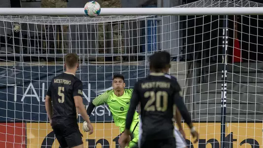 Jacob Suppia goes for the save against Navy