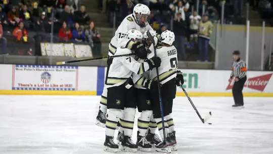 Army celebrating a goal versus Bentley