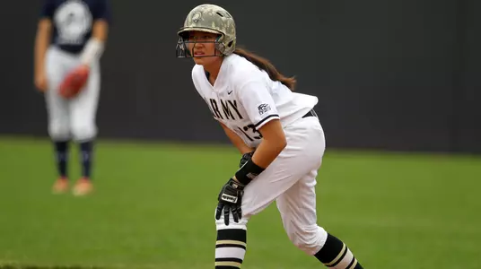 Jolie Duong hit her first extra-base hit with a double against Rutgers
