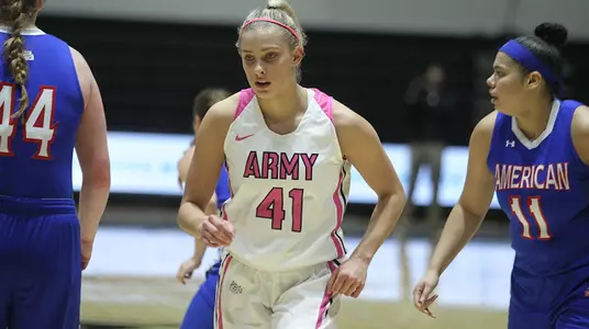 Madison Hovren during Army's game against American on Feb. 9, 2019