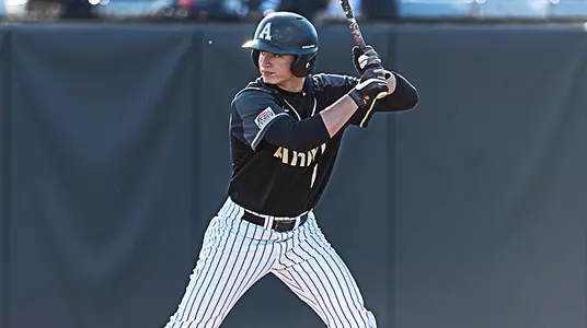 Anthony Giachin takes an at bat during Army's contest with Navy