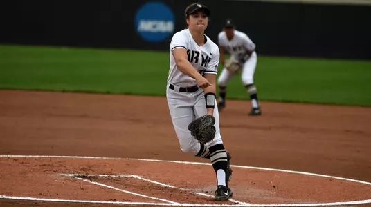 Macey Newbary tossed a two-hit shutout against Duke on Saturday