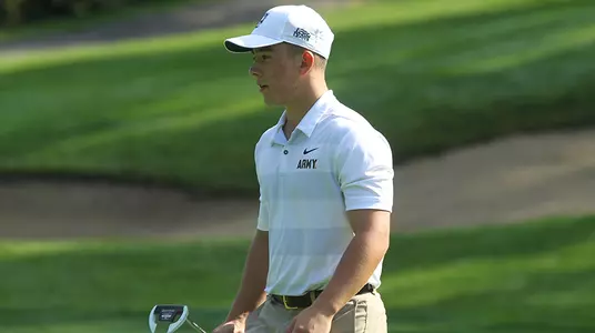 James McKee walks on the green at West Point Golf Course during the Army-Navy Match in the fall of 2018.