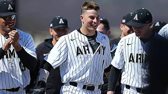 Anthony Giachin drilled a two-RBI home run in the opening inning of Army's game with rival Navy