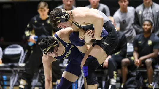 Lucas Weiland qualified for the NCAA Championships after Day One of the 2019 EIWA Championships