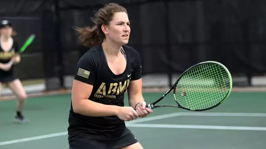 Kirby Einck was tone of two Cadets to win in both singles and doubles against Lehigh on Friday