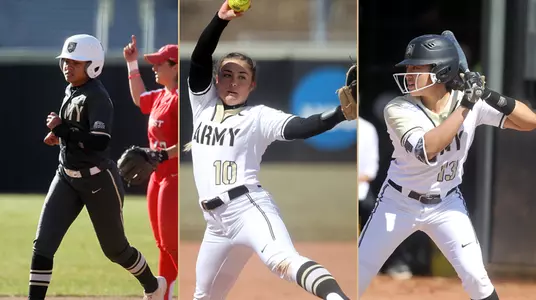Taylor Drayton, Macey Newbary and Jolie Duong swept the Patriot League weekly softball awards on April 16