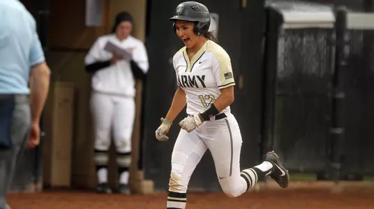 Bianca Gonzalez celebrating her first collegiate home run - vs. Bucknell 4/20/2019