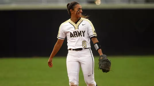 Emily Ballesteros was all smiles after Army earned the series win over Bucknell