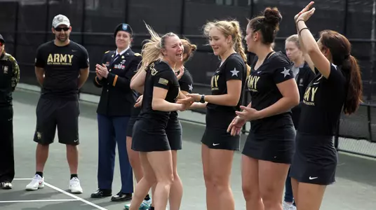 Senior Genevieve McCormick during lineups of the 2019 Army-Navy Star Match