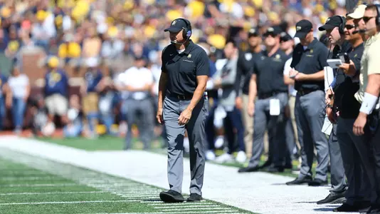 Coach Jeff Monken at the Michigan game