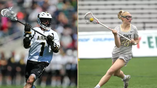 Matt Manown and Jackie Brattan of the lacrosse teams