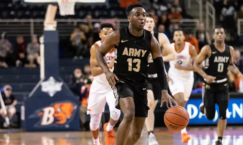 Lonnie Grayson takes the ball to the basket against Bucknell