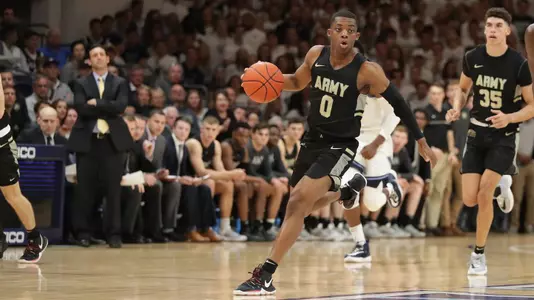 Josh Caldwell brings the ball up the court versus Villanova