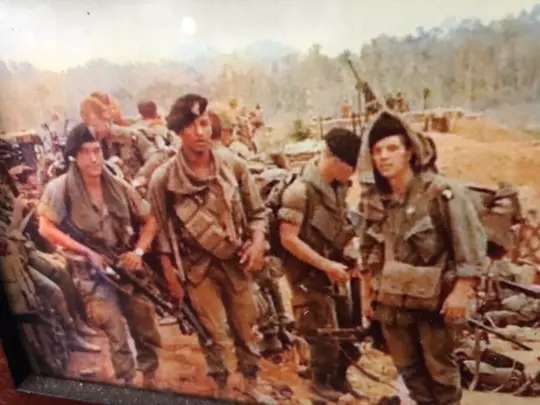 McKinney's Recon Platoon in Vietnam in spring of 1968 preparing to conduct a combat air assault into Ashau Valley