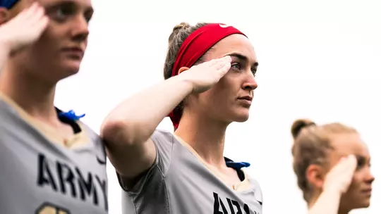 Samantha Stewart of the Army Black Knights during the Patriot League women's lacrosse quarterfinal lacrosse game between the Army Black Knights and Lehigh Mountain Hawks at Michie Stadium on April 28, 2019 in West Point, NY.
