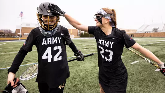 Maddie Burns of the Army Black Knights and Lauren Bredenburg of the Army Black Knights
Army Women’s Lacrosse vs. Monmouth University Hawks
February 26, 2020
West Long Branch, NJ