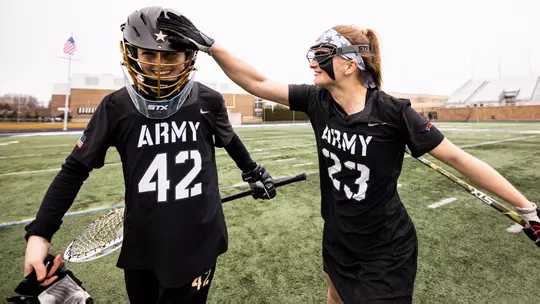 Maddie Burns of the Army Black Knights and Lauren Bredenburg of the Army Black Knights
Army Women’s Lacrosse vs. Monmouth University Hawks
February 26, 2020
West Long Branch, NJ
