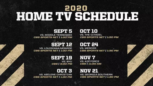 2020 Football TV Schedule
