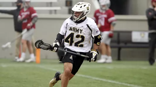 Stevie Grabher plays defense against St. Joe's during the 2021 season.