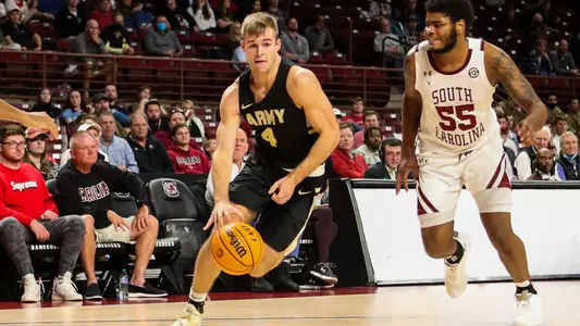 University of S. Carolina Men's Basketball defeats West Point 105-75 in their Military Appreciation game featuring troops from Ft Jackson, SC