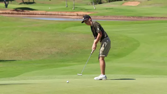 Drew Jeffords puts at the Kapolei Invitational at Kapolei Golf Club in Hawaii