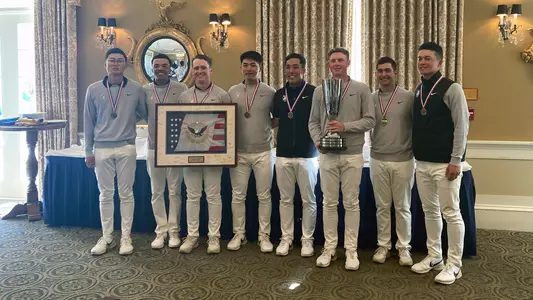 The Army West Point golf team celebrates their CIC Cup Championship