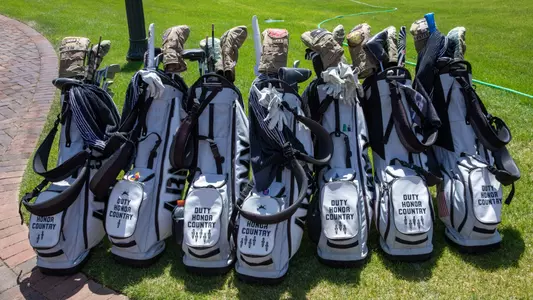 Army West Point golf team bags before CIC Cup