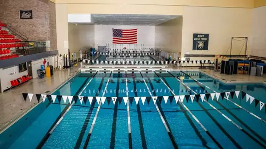 Crandall Pool during an Army swimming and diving meet at West Point